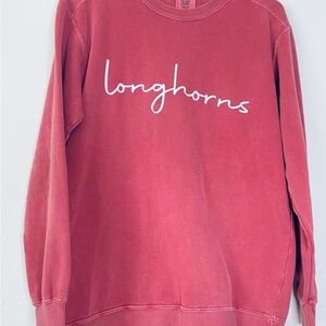 Texas Longhorns Pink Crew Neck Sweater
